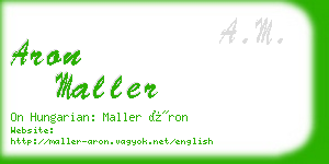 aron maller business card